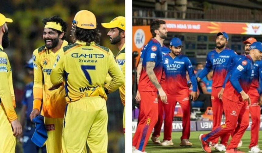 royal challengers bengaluru vs chennai super kings timeline